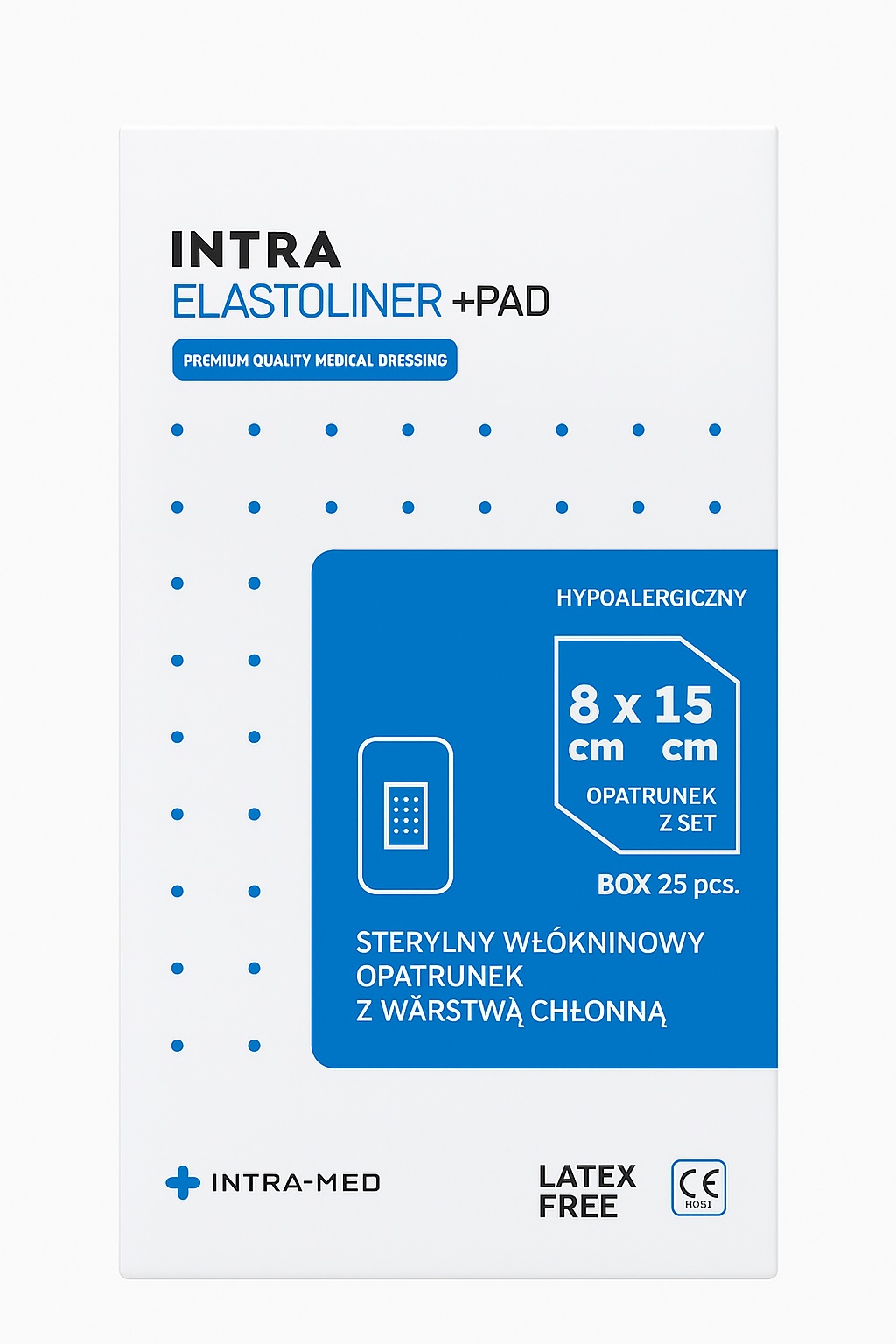 Пов'язка з абсорбуючою подушечкою ELASTOLINER+PAD 8см х 15см 25шт