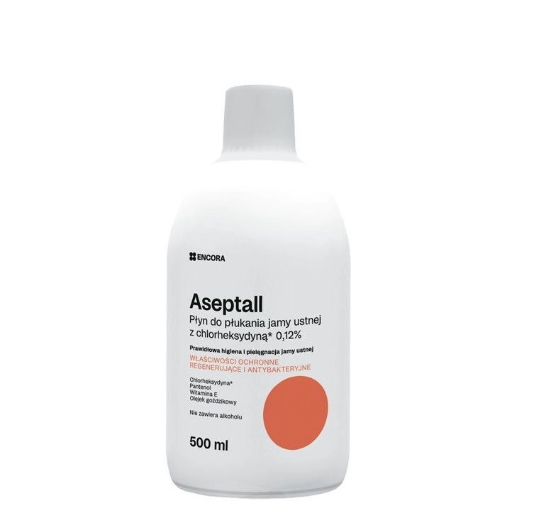 Ополіскувач для порожнини рота Aseptall 500мл з хлоргексидином 0,12%