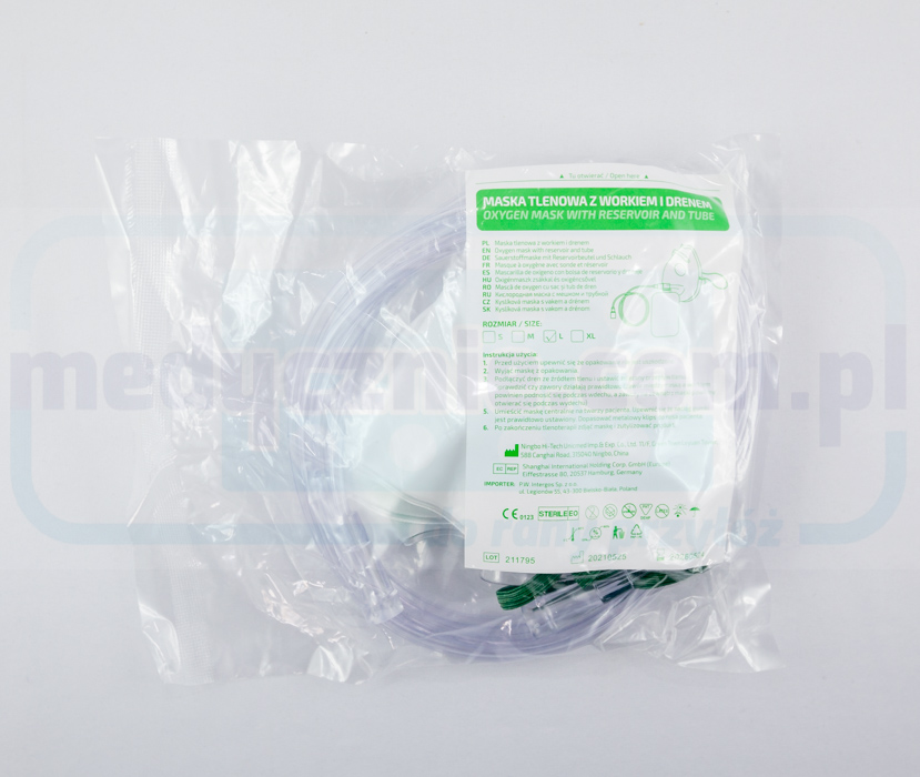 Киснева маска з мішком і трубкою M для дітей