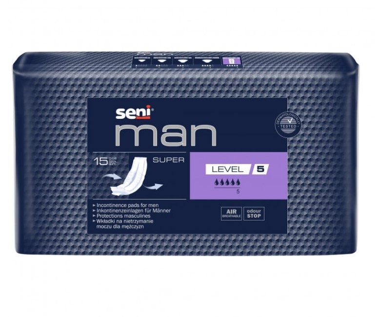 15шт Seni Man Level 5 Екстра урологічні устілки для чоловіків