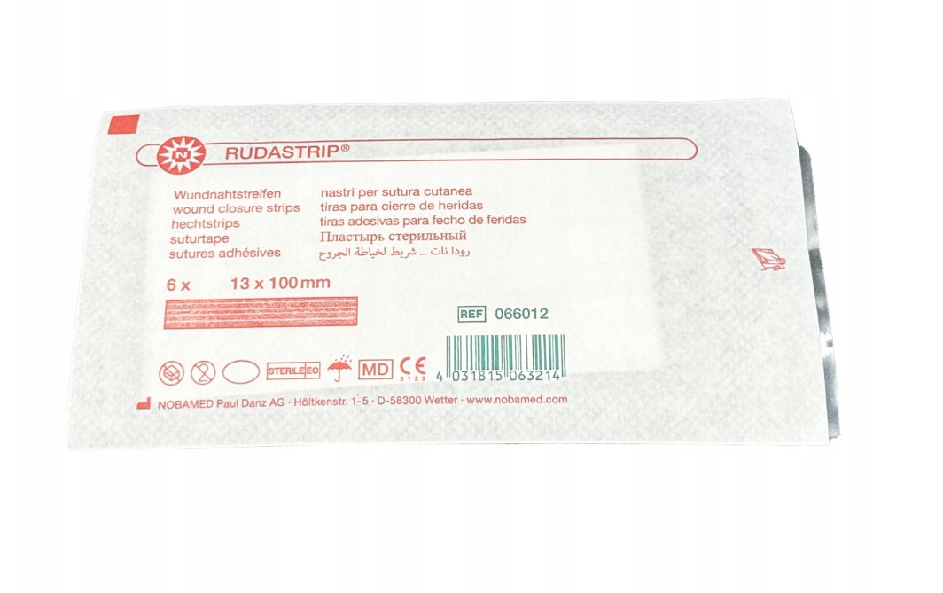 Смужки для закриття ран Rudastrip 13мм*100мм 6шт