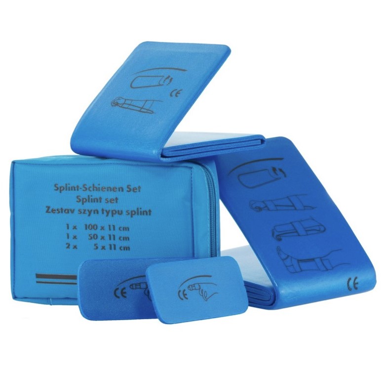 Набір шин для фіксації 4 шт. у синьому футлярі