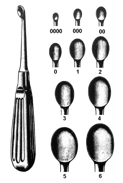 Кістяна ложка типу Volkmann 00 4 мм