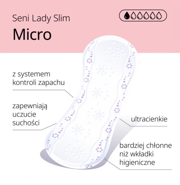 Устілки урологічні 28шт Seni Lady Slim Micro - Зображення 2