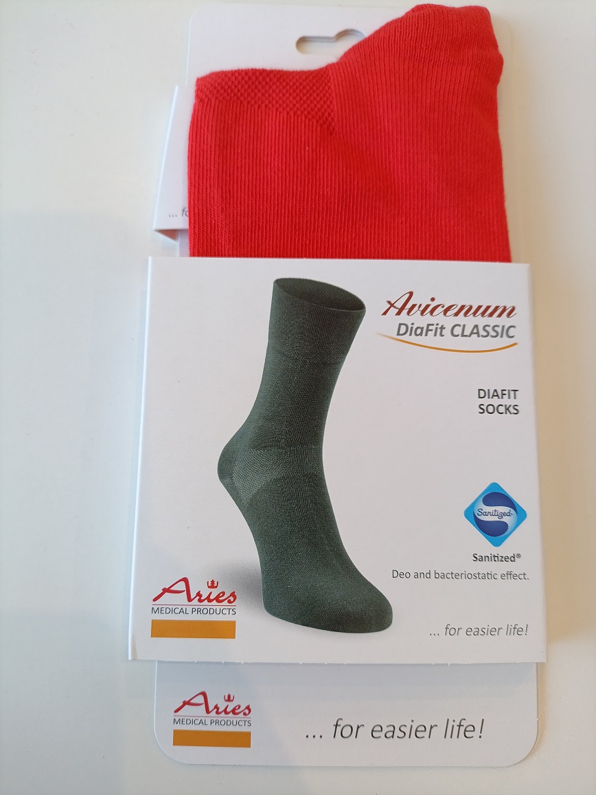 Шкарпетки для діабетиків Avicenum DiaFit CLASSIC розмір 41-44 пара 3030 червоні