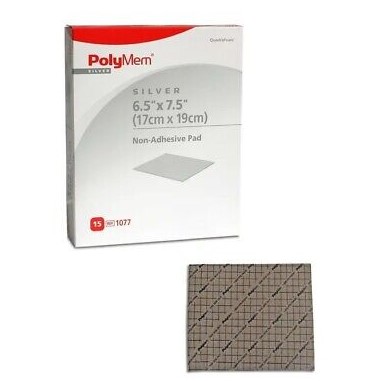 Неадгезивна подушечка PolyMem Silver 1077 17x19см 1шт