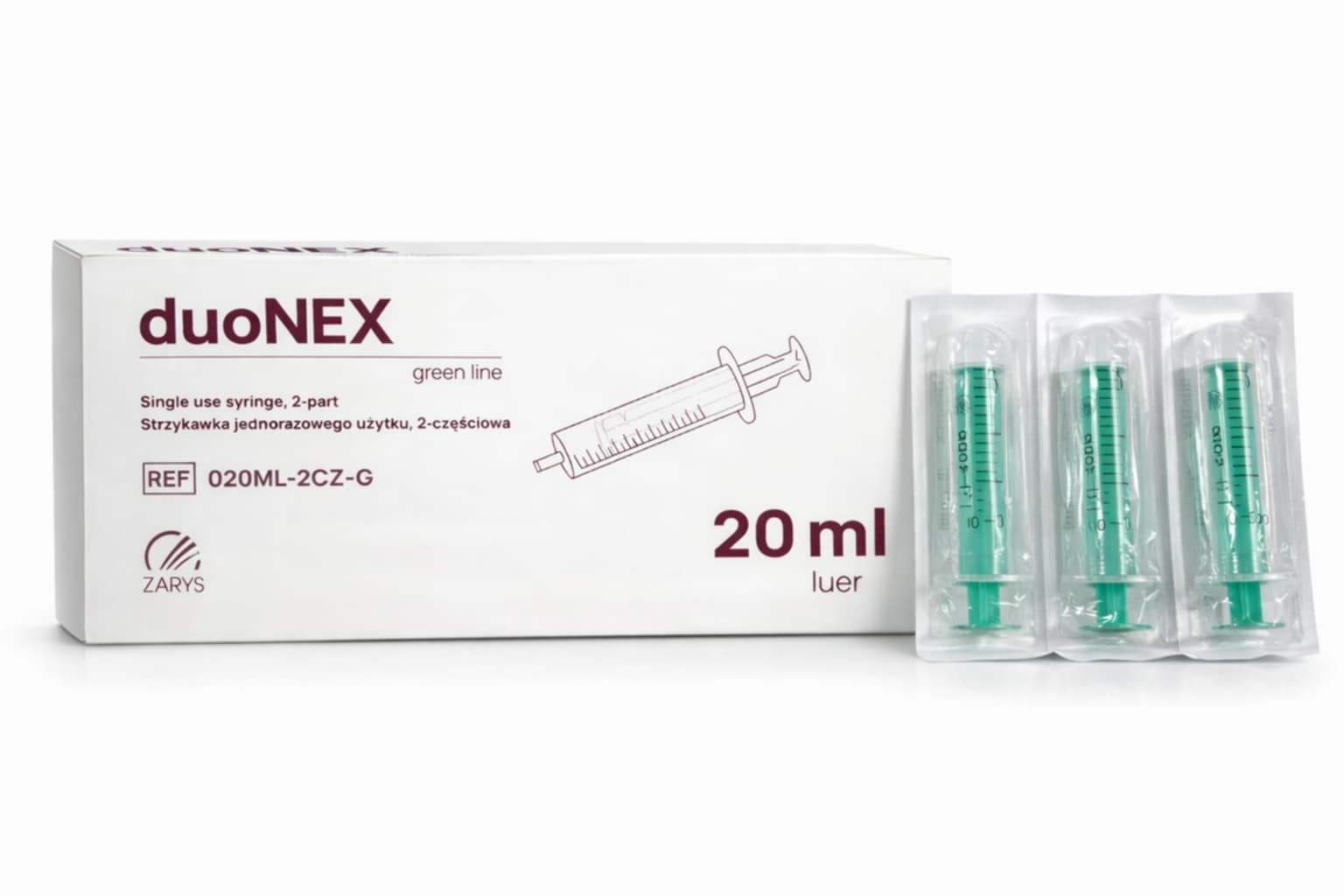 Шприци 20мл 100шт duoNEX стерильні д.у.
