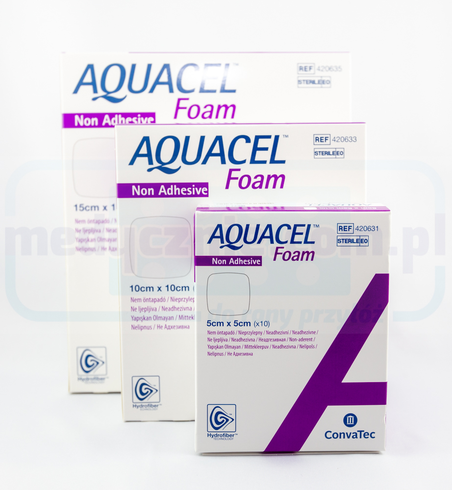 Aquacel Foam Foam Non Adhesive 5*5cm багатошарова пінопластова пов'язка 1шт - Зображення 2