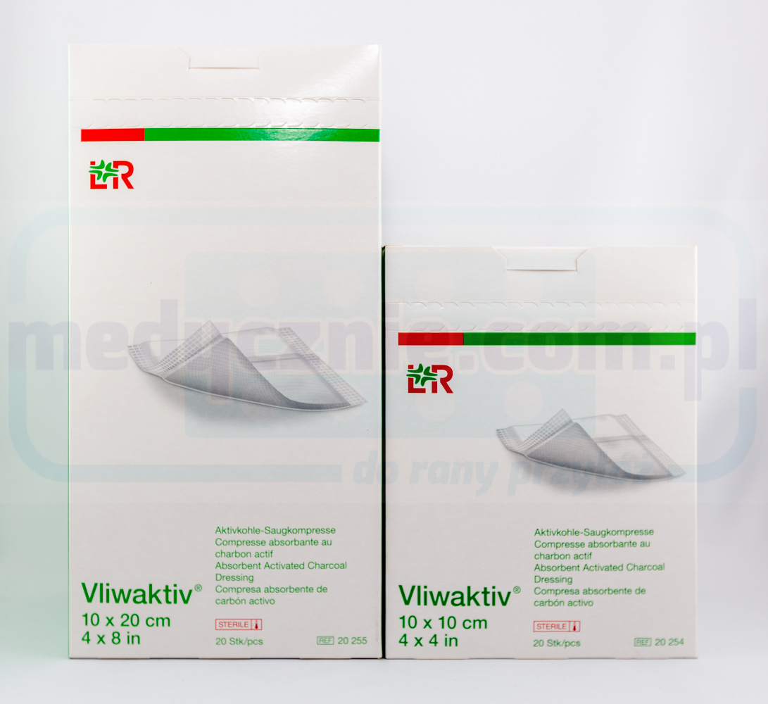 Пов'язка Vliwaktiv 10*20см з активованим вугіллям 1шт