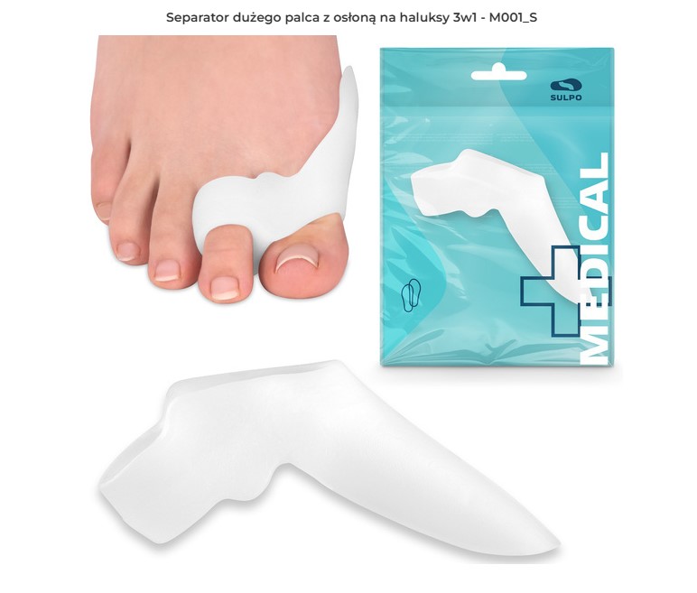 Hallux - M001_SA 1шт роздільник великого пальця ноги з чохлом 3в1 hallux