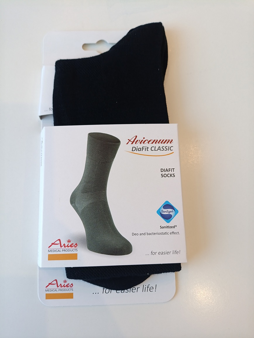 Діабетичні шкарпетки Avicenum DiaFit CLASSIC розмір 36-39 пара 9999 чорні