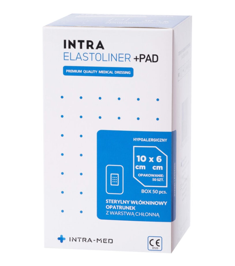 Пов'язка з абсорбуючою подушечкою ELASTOLINER+PAD 6см х 10см 50шт