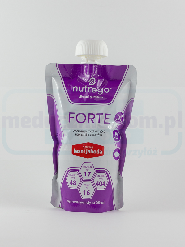 Nutrego Forte 12x200 мл Полуниця Висококалорійна, високобілкова дієта