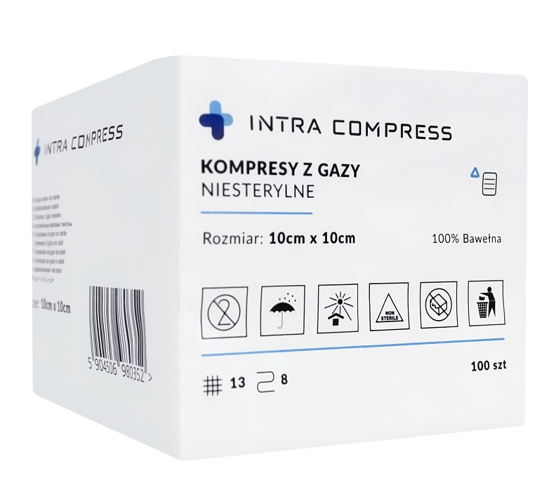 Нестерильний газовий компресор 10*10см 100шт 13N 8W