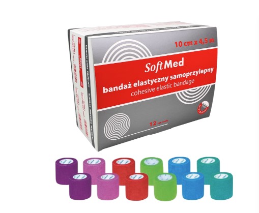 Когезивний бинт 10 см * 4,5 м, набір з 12 шт. SOLID II