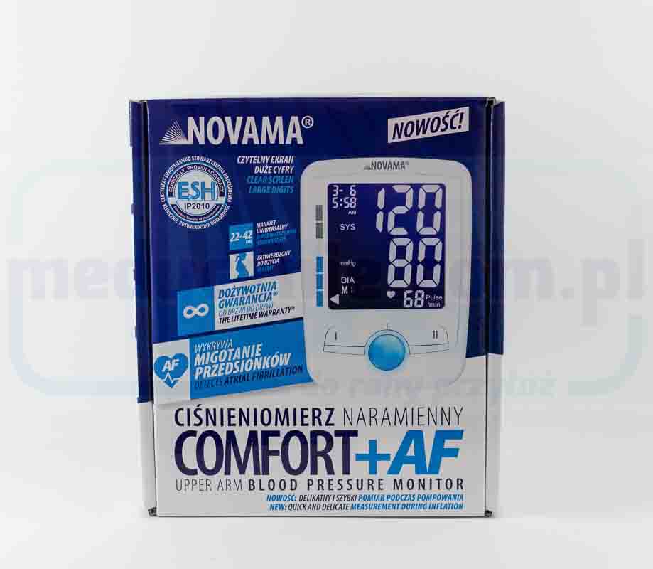 Електронний тонометр для вимірювання артеріального тиску NOVAMA COMFORT+ AF IHB з електроживленням виявляє фібриляцію передсердь