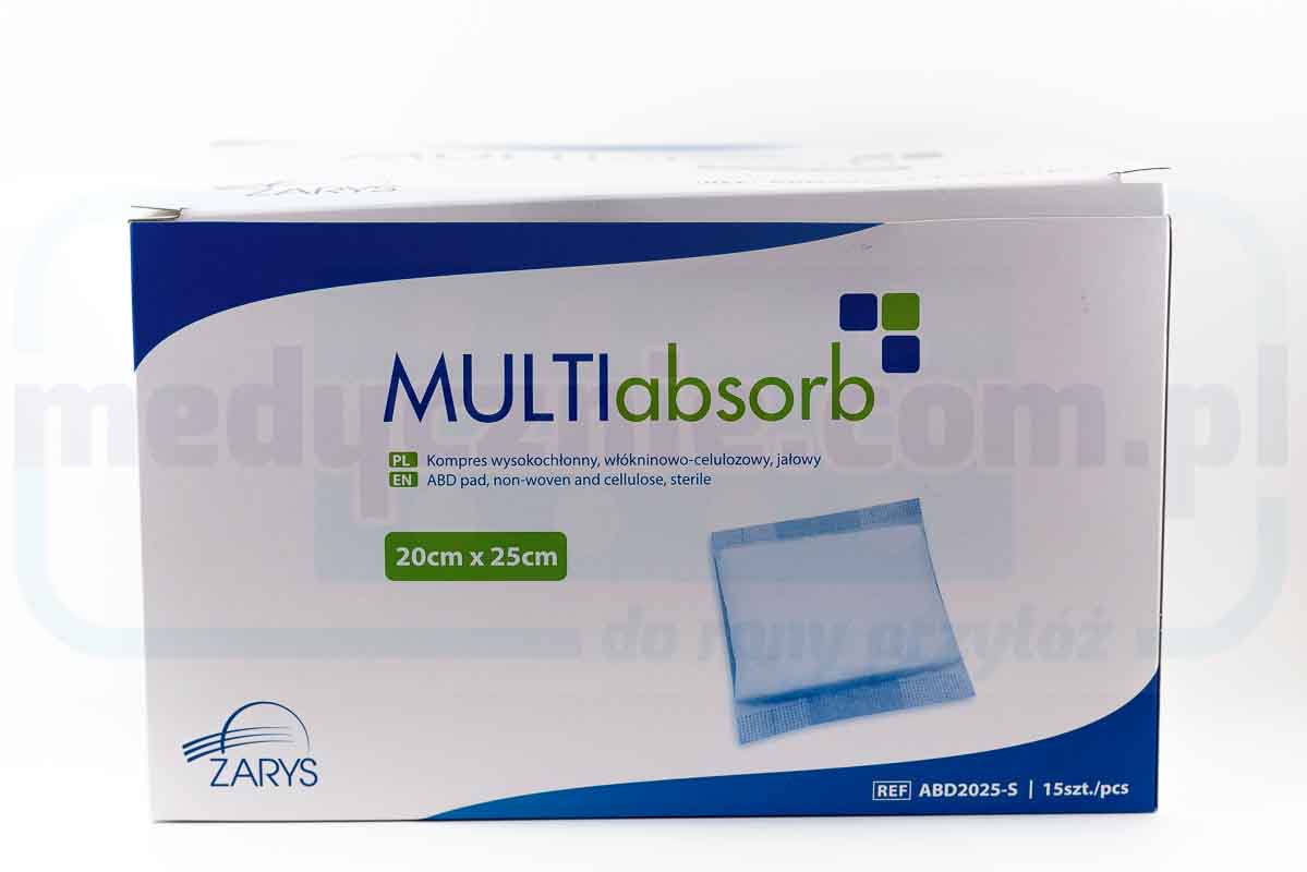 MULTIabsorb S 20см х 25см 1шт сильно абсорбуючий; нетканий целюлозний компрес, стерильний - Зображення 2